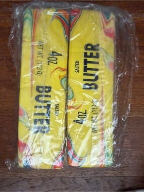 Rare Viral Butter Squishy 14OZ • Salted Butter Squeezy Toy ( qty 2) Tie Dye